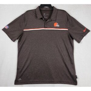 Nike NFL Cleveland Browns Dri-Fit Golf Polo Shirt Men's Large Color Dry On Field